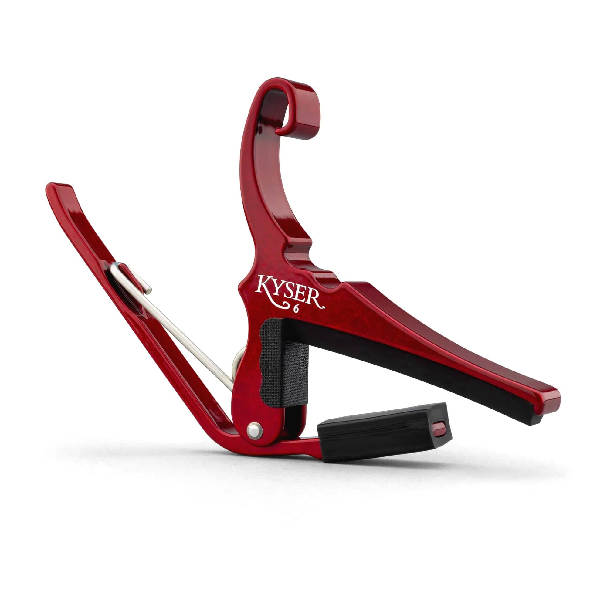 Kyser Quick-Change Guitar Capo for 6-string Acoustic Guitars, Ruby Red, KG6RA | Professional Quality Aluminum
