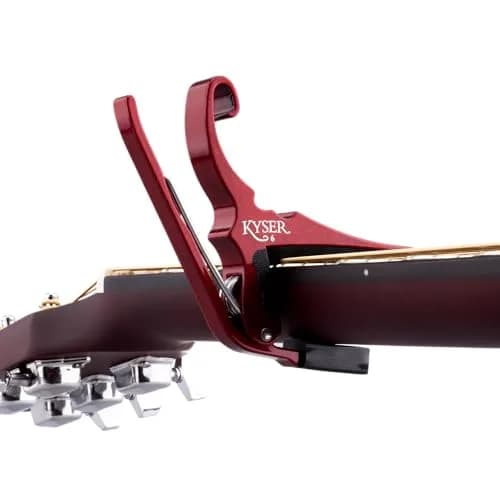 Kyser Quick-Change Guitar Capo for 6-string Acoustic Guitars, Ruby Red, KG6RA | Professional Quality Aluminum thumbnail 3