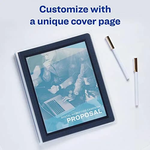 Avery Flexi-View Presentation Book, Clear Front Window, 24 Non-Stick Pages, Black Cover | Professional Document Organizer thumbnail 2