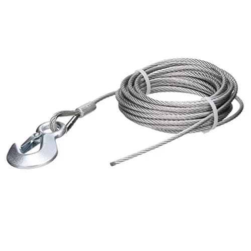 Seachoice Steel Winch Cable w/Safety Hook, 3/16 in. (4.76mm) x 25 ft. (7.62m), 4000-Lb. Tensile Strength | Heavy-Duty Marine Cable thumbnail 2