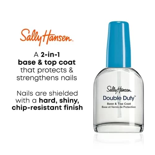 Sally Hansen Double Duty Base and Top Coat 13ml (0.45 Fl Oz) | Chip-Resistant Shine & Strength thumbnail 2