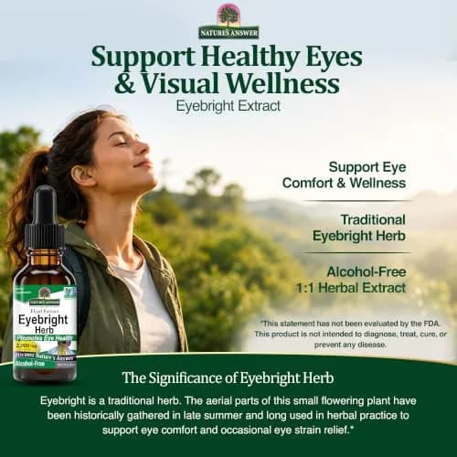 Nature's Answer Eyebright 2000 mg, 1 oz | Alcohol-Free Extract for Eye & Respiratory Support thumbnail 5