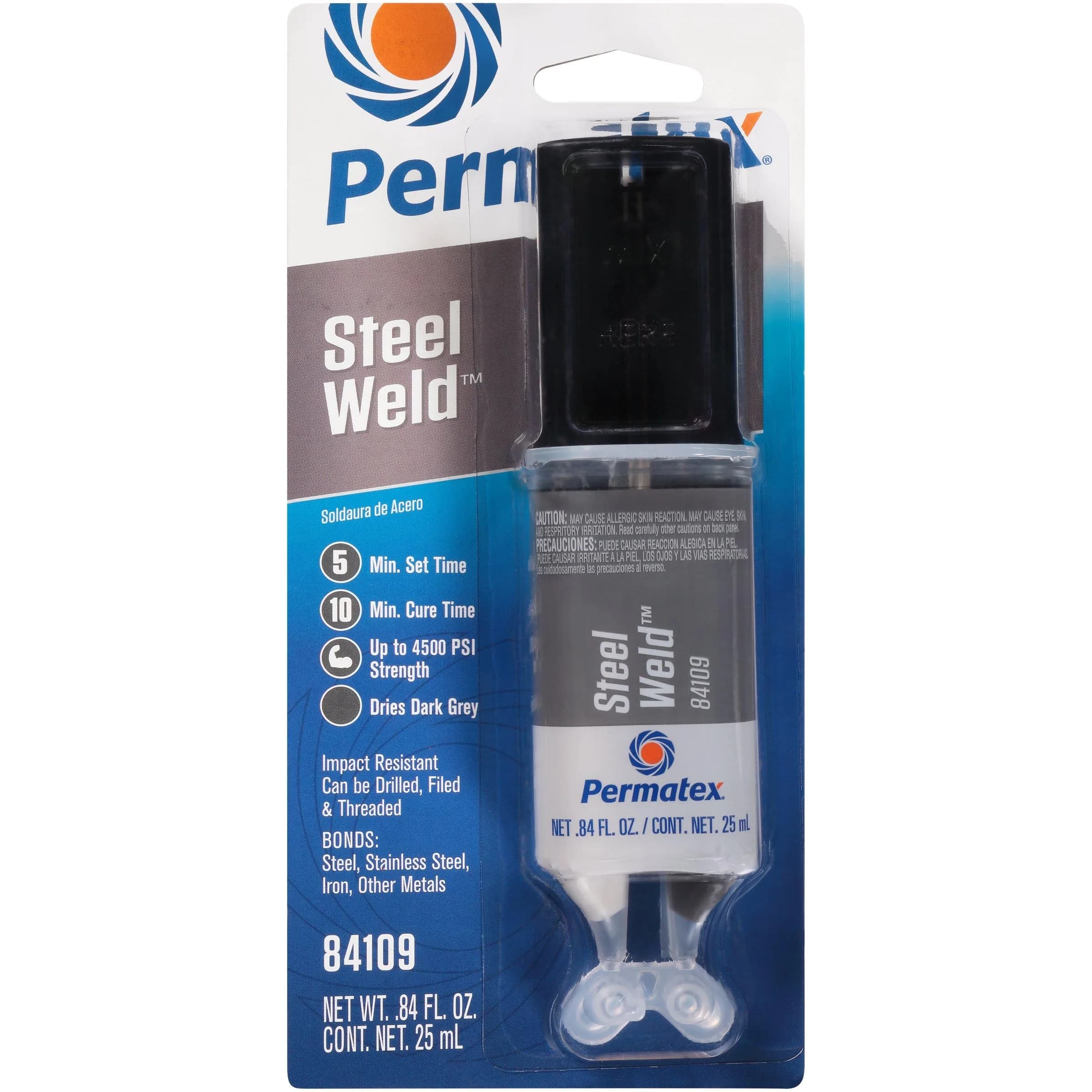 Permatex PermaPoxy 4 Minute Multi-Metal Epoxy 0.84 oz (25 ml) | Bonds Metals, Fills Gaps - main product image