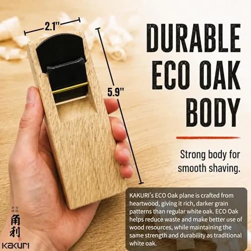 KAKURI Japanese Hand Plane 42mm (1.65") Woodworking Block Plane 15cm (5.9") | Pull Stroke for Smooth Finishes thumbnail 5