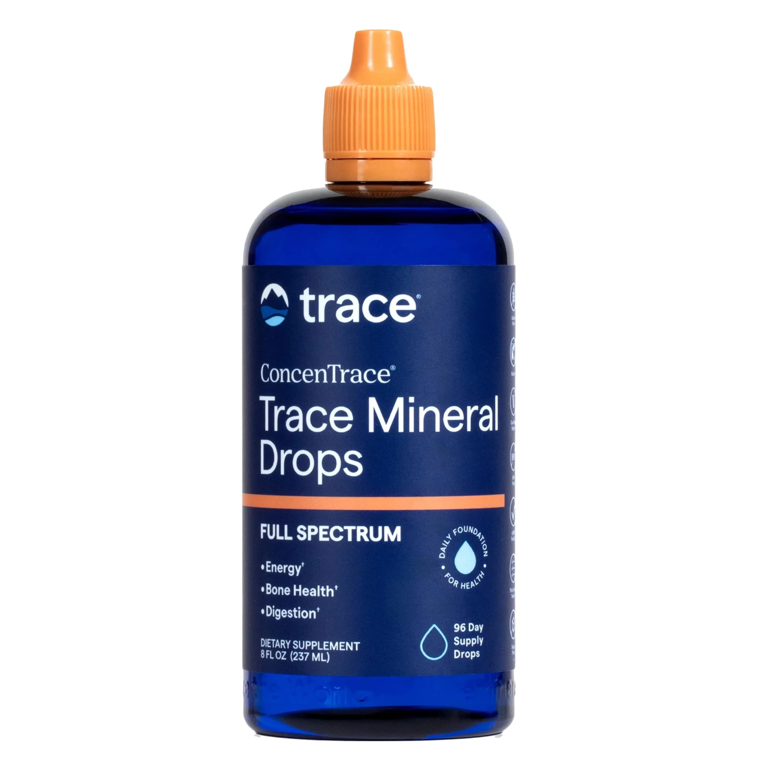 Trace Minerals ConcenTrace Mineral Drops 237ml (8 fl oz) | 70+ Ionic Minerals for Energy & Hydration - main product image