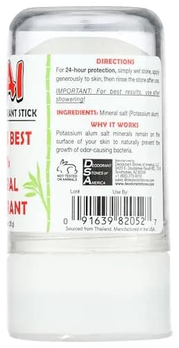Deodorant Stones of America Unscented Crystal Deodorant Stick 120ml (4.25 OZ) | Natural Odor Protection thumbnail 5