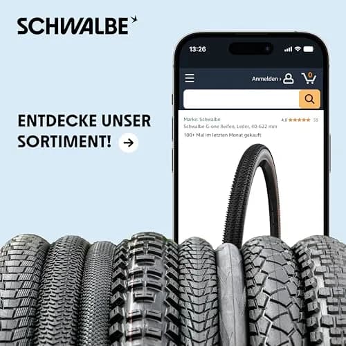 Schwalbe 700x18/28 SV15 Bicycle Tube - 40mm Presta Valve | Extra Light, Reliable, 700x18/28c thumbnail 7