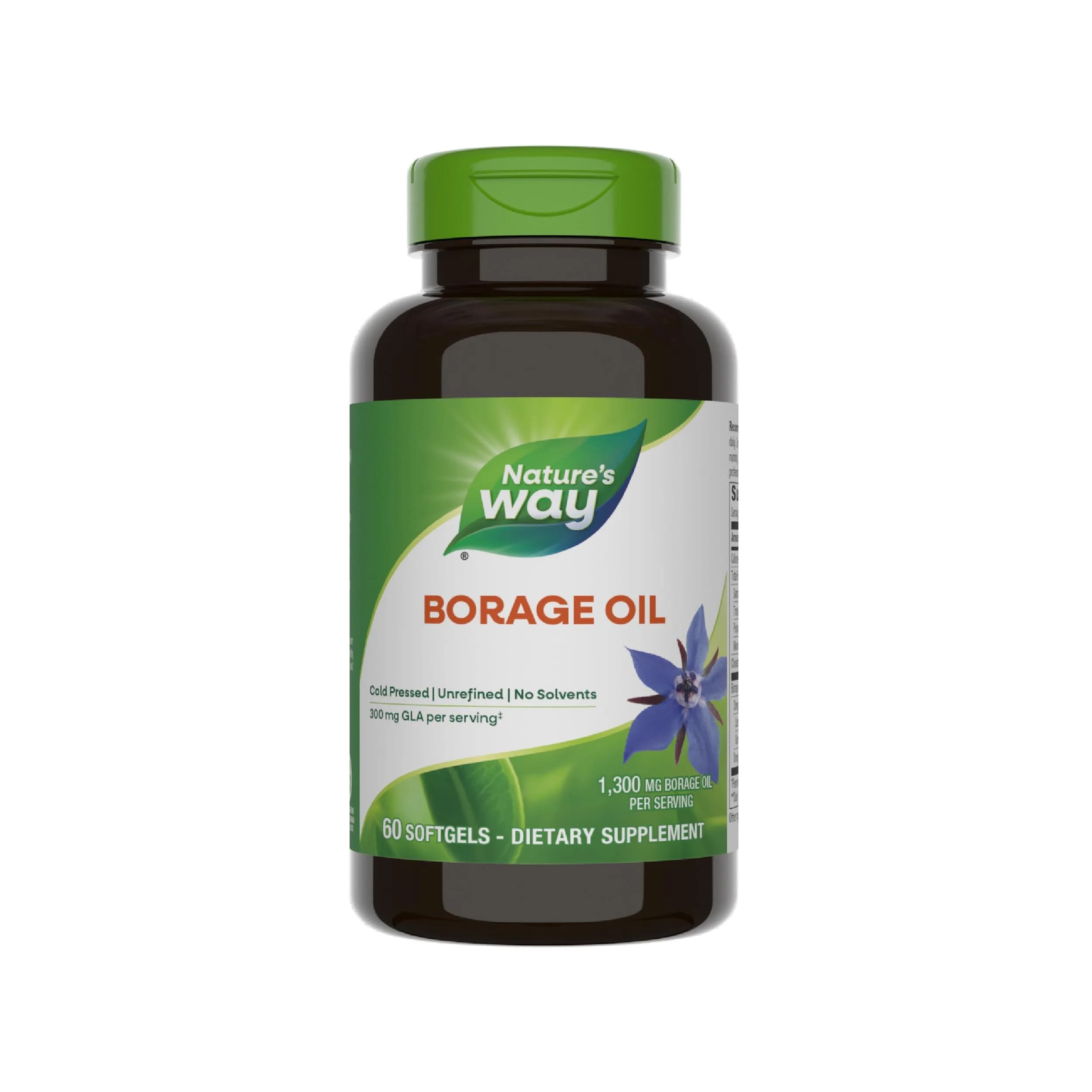 Nature's Way Borage Oil Softgels 60 Count | 740 mg Omega-6 Fatty Acids Per Serving — Softgel