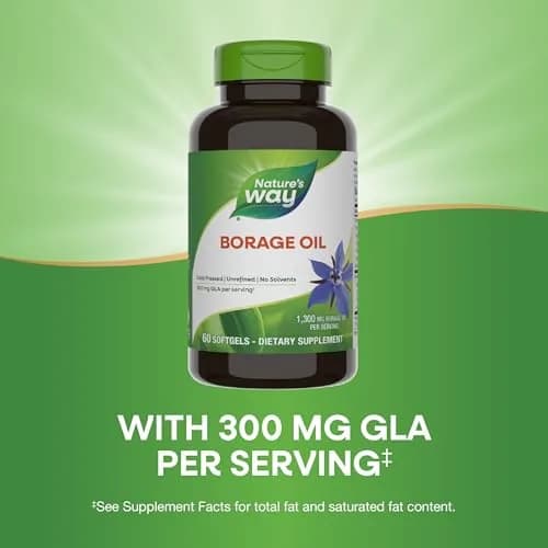 Nature's Way Borage Oil Softgels 60 Count | 740 mg Omega-6 Fatty Acids Per Serving thumbnail 4