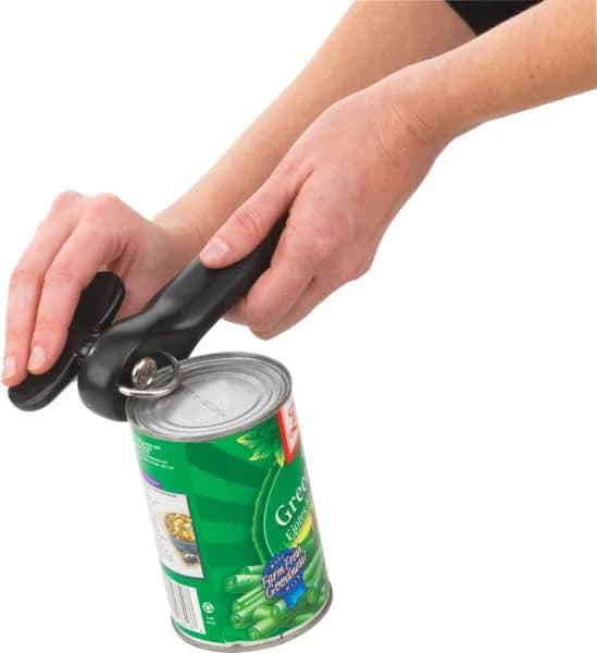 GoodCook Safe-Cut Manual Can Opener with Easy Turn Knob, Black | Smooth Edge Cutting thumbnail 4