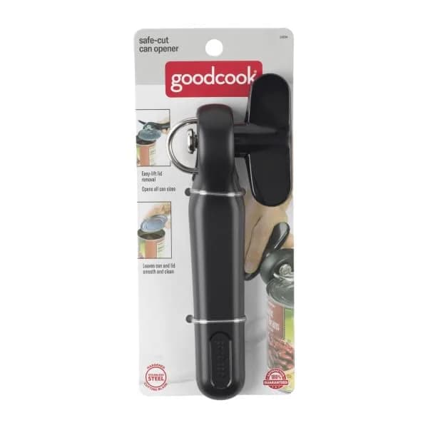 GoodCook Safe-Cut Manual Can Opener with Easy Turn Knob, Black | Smooth Edge Cutting thumbnail 6