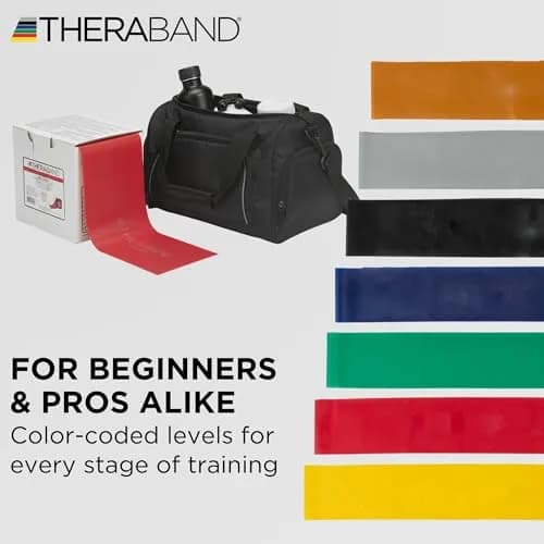 THERABAND Red Resistance Band 25 Yards (75 ft) | Medium Resistance for Workouts & Physical Therapy thumbnail 7