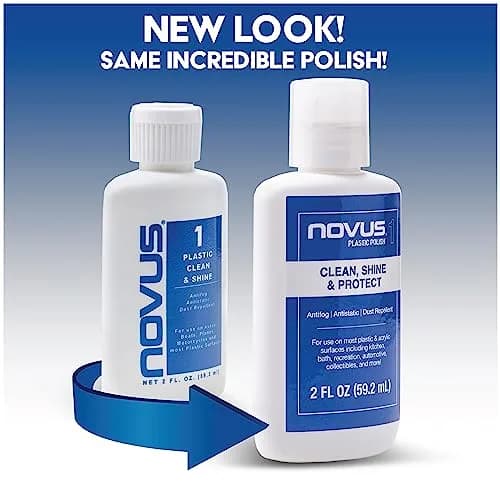 Novus Plastic Clean & Shine #1, Fine Scratch Remover #2 and Polish Mates Pack | 59ml (2 Fl Oz) | Restores Plastic Surfaces thumbnail 2