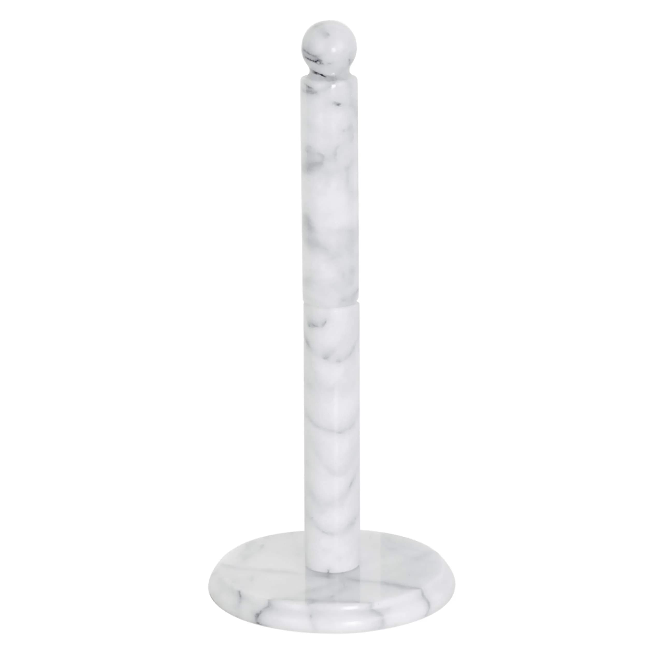 Norpro Marble Paper Towel Holder, white, 12.5" tall, 5.25" base | Elegant marble design for kitchen & dining - main product image
