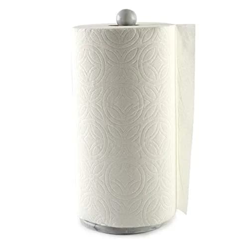 Norpro Marble Paper Towel Holder, white, 12.5" tall, 5.25" base | Elegant marble design for kitchen & dining thumbnail 3