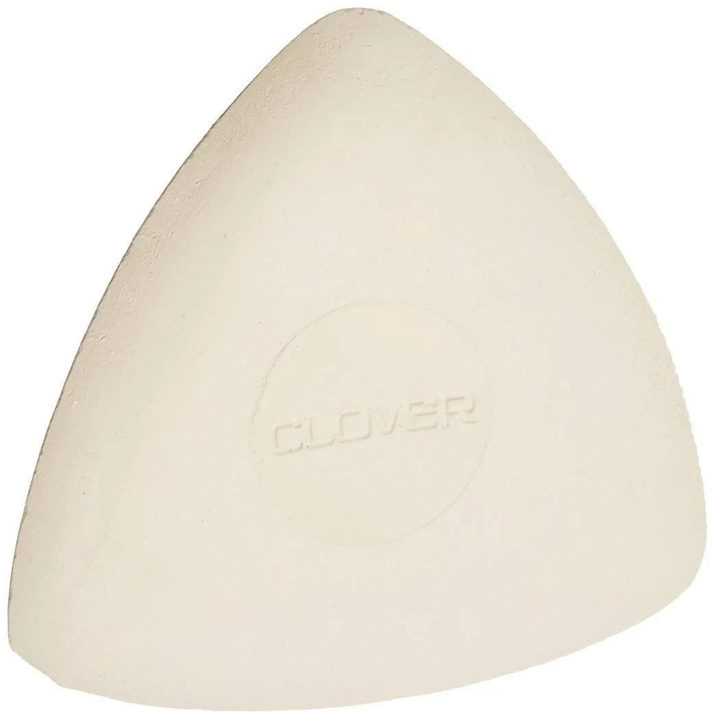 Clover Triangle Tailors Chalk White | Triangular Fabric Marking Tool for Sewing & Tailoring — White