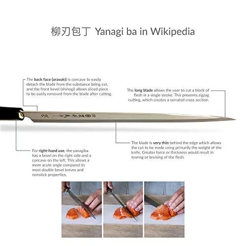 Sekiryu Stainless Steel Sushi Sashimi Knife | 21cm Razor Sharp Blade for Precise Fish Slicing thumbnail 7