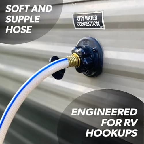 Valterra AquaFresh High Pressure Drinking Water Hose 15.88mm (5/8") x 7.62m (25') White | NSF Certified for RV Hookups thumbnail 2
