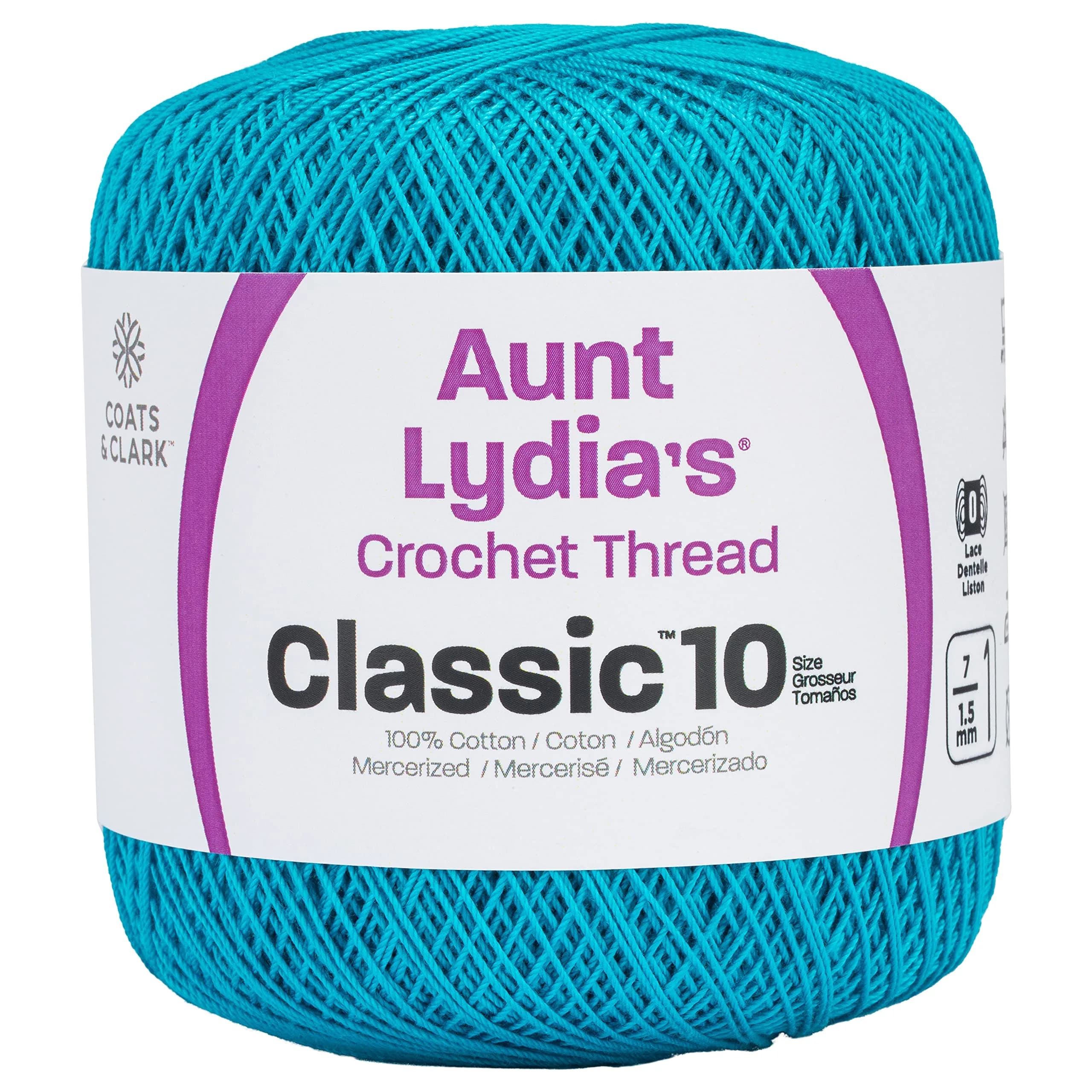 Red Heart Aunt Lydia's Crochet Cotton Size 10 | Mercerized, Golden Yellow, 400yd (365.75m) for Crochet Projects — Parakeet