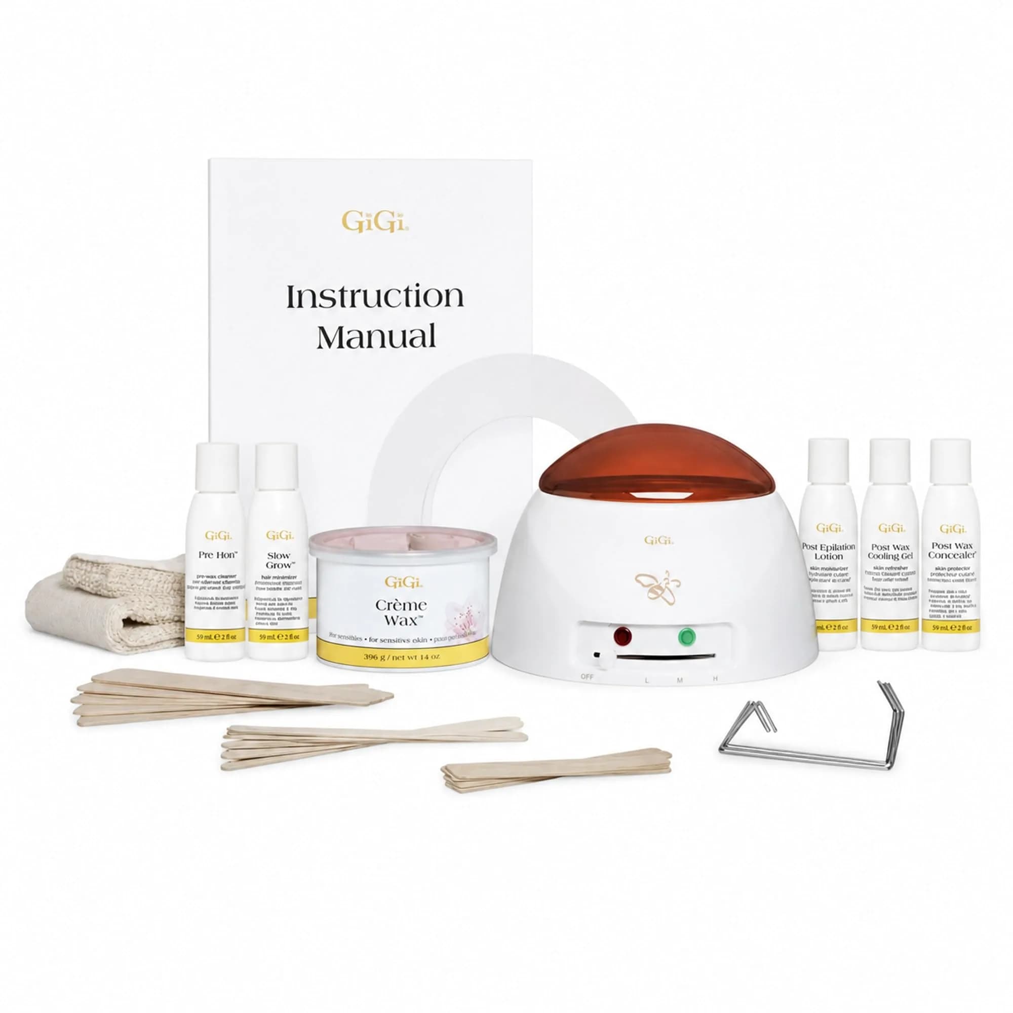 GIGI Creme Wax Hair Removal Kit, Wax Warmer for Face, Body & Eyebrow | Complete Home & Salon System - main product image