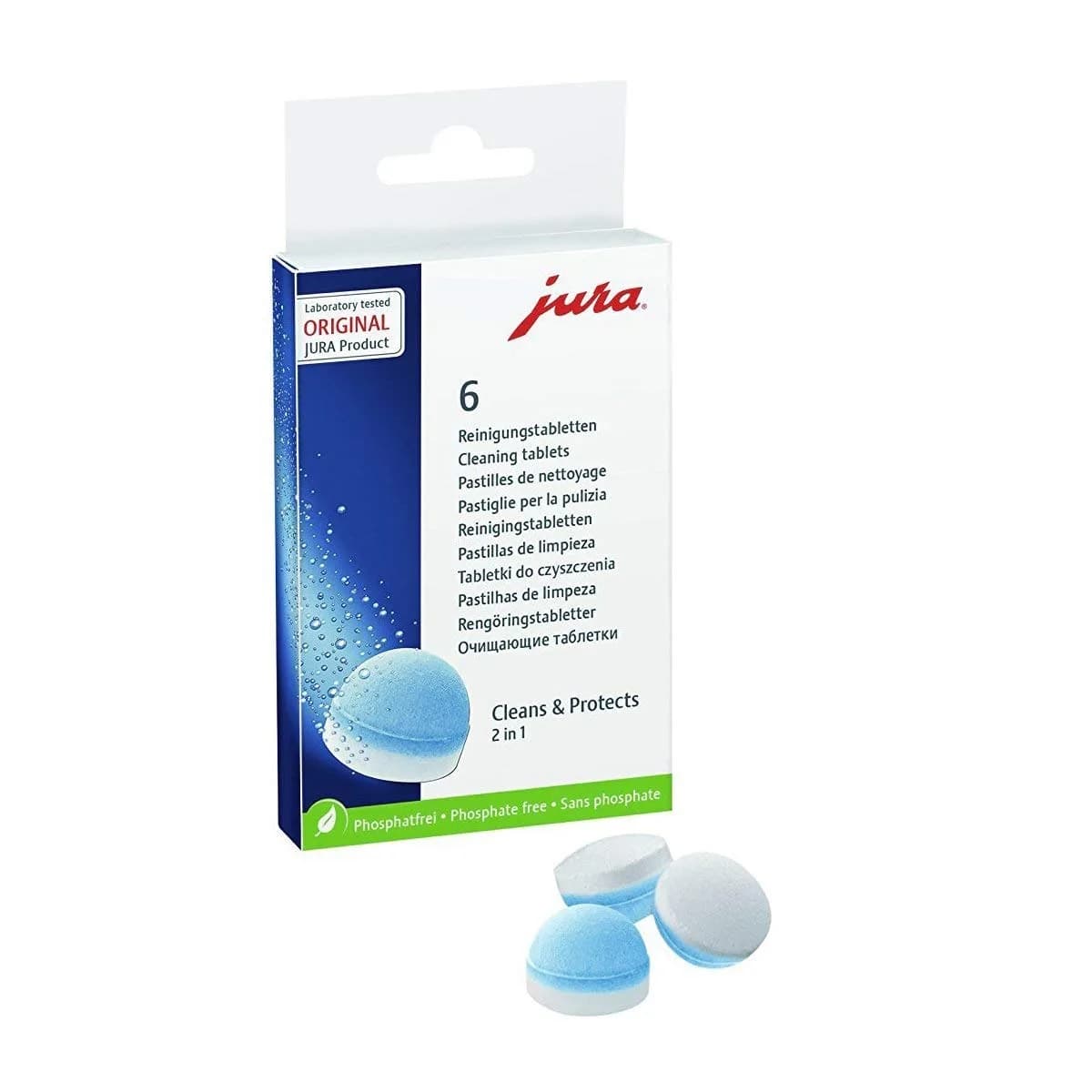 Jura Cleaning Tablets for Automatic Coffee Centers, 6 Count | Removes Inner Oil Build-Up for Great Coffee