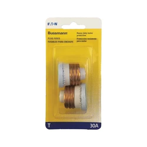 Bussmann T Series 15 Amp 125 Vac Time-Delay Plug Fuse | Heavy Duty Dual-Element Protection thumbnail 1