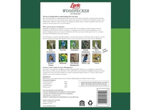 Lyric Woodpecker Wild Bird Seed Mix 2.27 kg (5 lb) | No-Waste Fruit & Nut Blend for All Wild Birds thumbnail 4