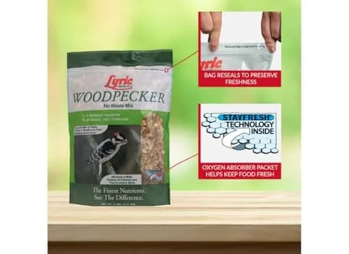 Lyric Woodpecker Wild Bird Seed Mix 2.27 kg (5 lb) | No-Waste Fruit & Nut Blend for All Wild Birds thumbnail 6
