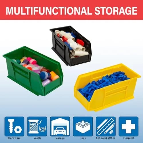 Akro-Mils 30230 AkroBins Plastic Storage Bins 11"x5"x5" Red | Heavy-Duty Stackable Organizer (70-120c) thumbnail 4