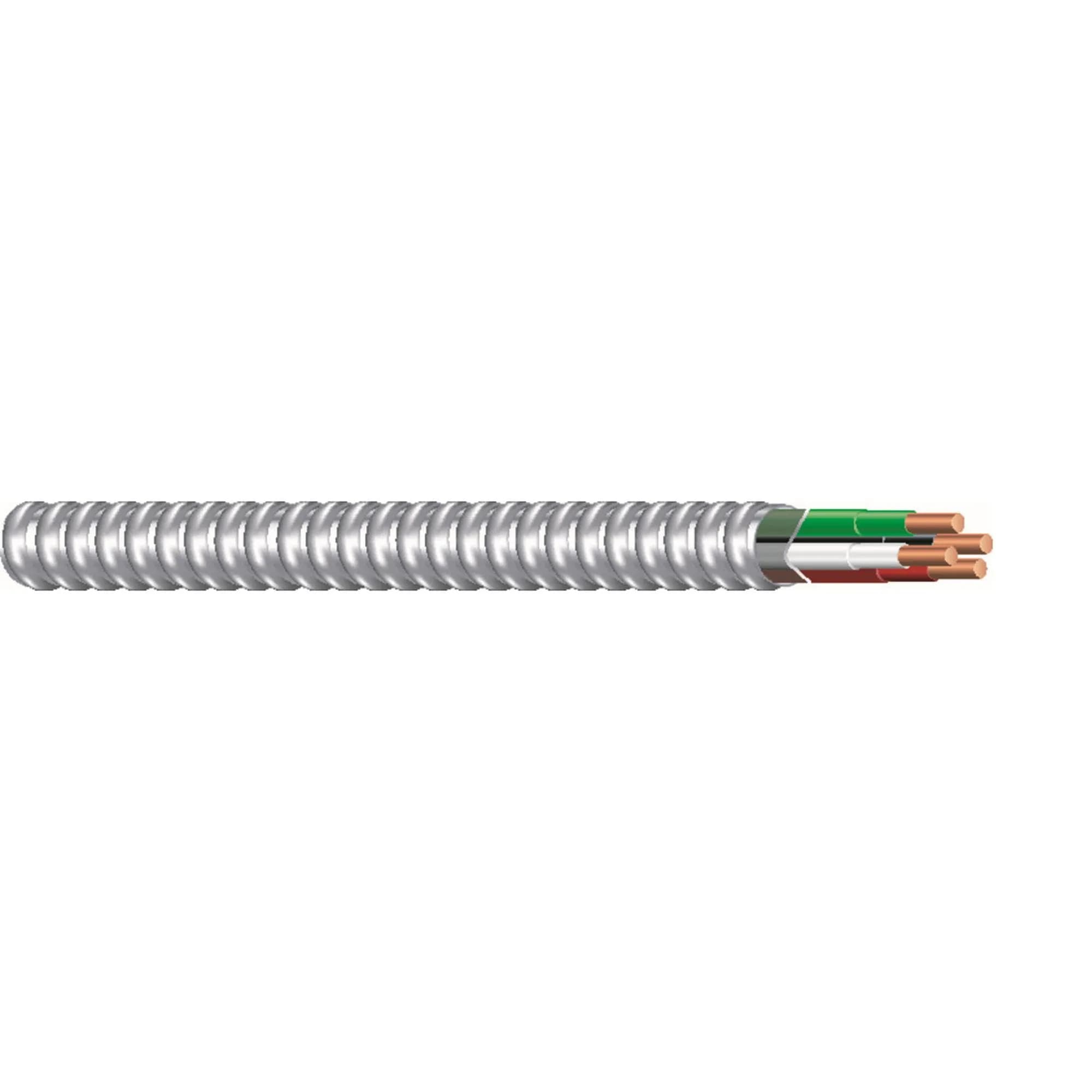 Southwire 68582622 50 ft. 14-3 Solid CU Armorlite Metal-Clad Cable | Aluminum