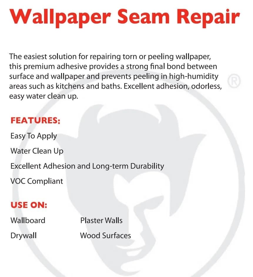 Red Devil 0878 Wallpaper Seam Repair Adhesive 148ml (5 oz) | Bonds Loose Wallpaper Seams thumbnail 3