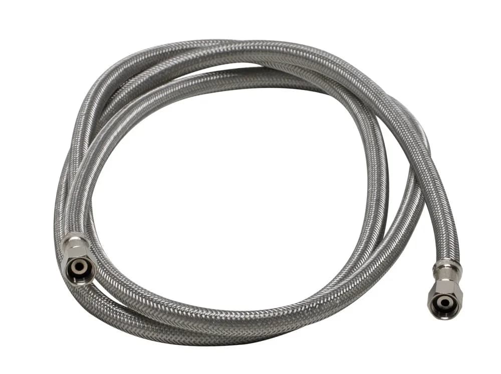 Fluidmaster Braided Stainless Steel Ice Maker Supply Line 3.05 m (10 Feet) | 1/4" OD Tubing — 6 Feet
