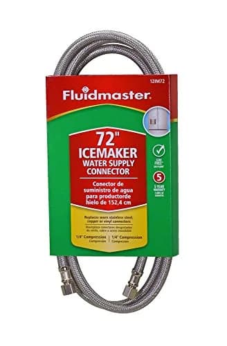 Fluidmaster 72-Inch Braided Stainless Steel Ice Maker Connector 0.25-in. x 0.25-in. Female Compression Threads | 1000 PSI Max Pressure thumbnail 4