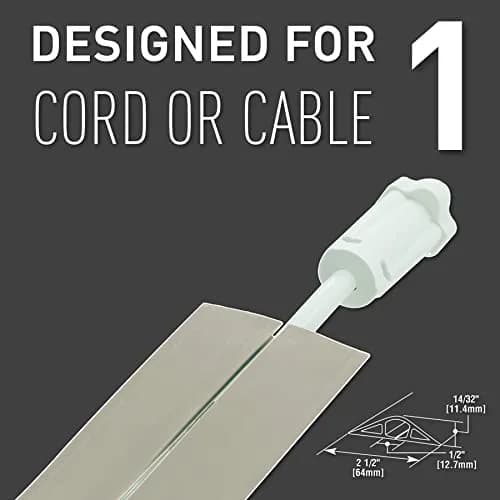 Wiremold Corduct Over Floor Cord Cover 1.5m (5 ft) Ivory | Trip-Free Cable Management for Home & Office thumbnail 3