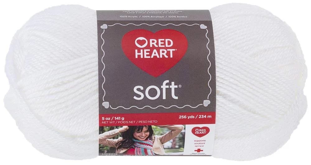 Red Heart Soft Yarn Toast | Premium Acrylic Yarn for Crochet & Knitting in India — White