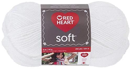 Red Heart Soft Yarn, White | Acrylic Craft Yarn for Knitting & Crochet thumbnail 1