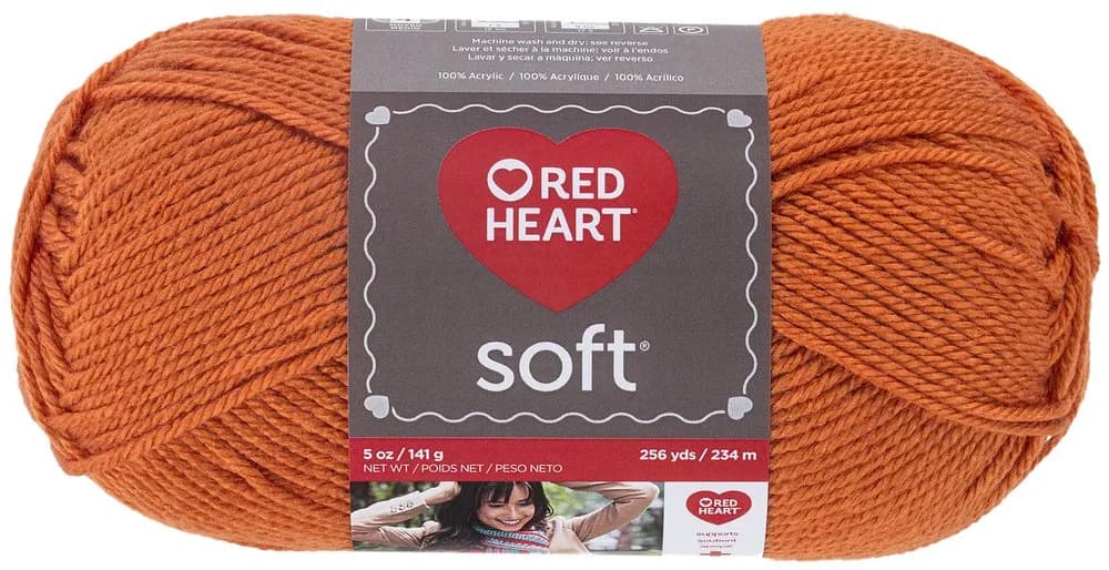 Red Heart Soft Yarn Toast | Premium Acrylic Yarn for Crochet & Knitting in India — Tangerine