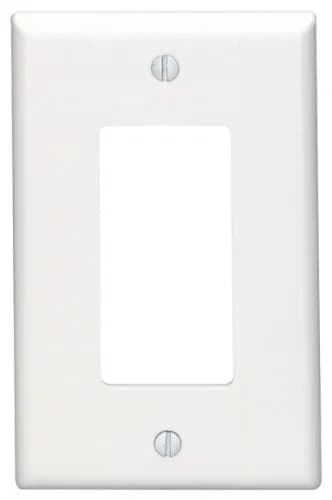 Leviton Decora Wallplate 1-Gang Thermoset White | Midway Size & Device Mount thumbnail 1