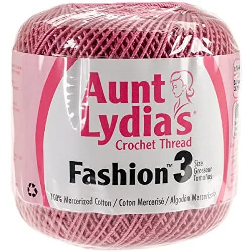 Red Heart Aunt Lydia's Fashion Crochet Cotton Size 3 | Soft Mercerized Cotton Yarn for Crochet & Fashion Accessories thumbnail 1