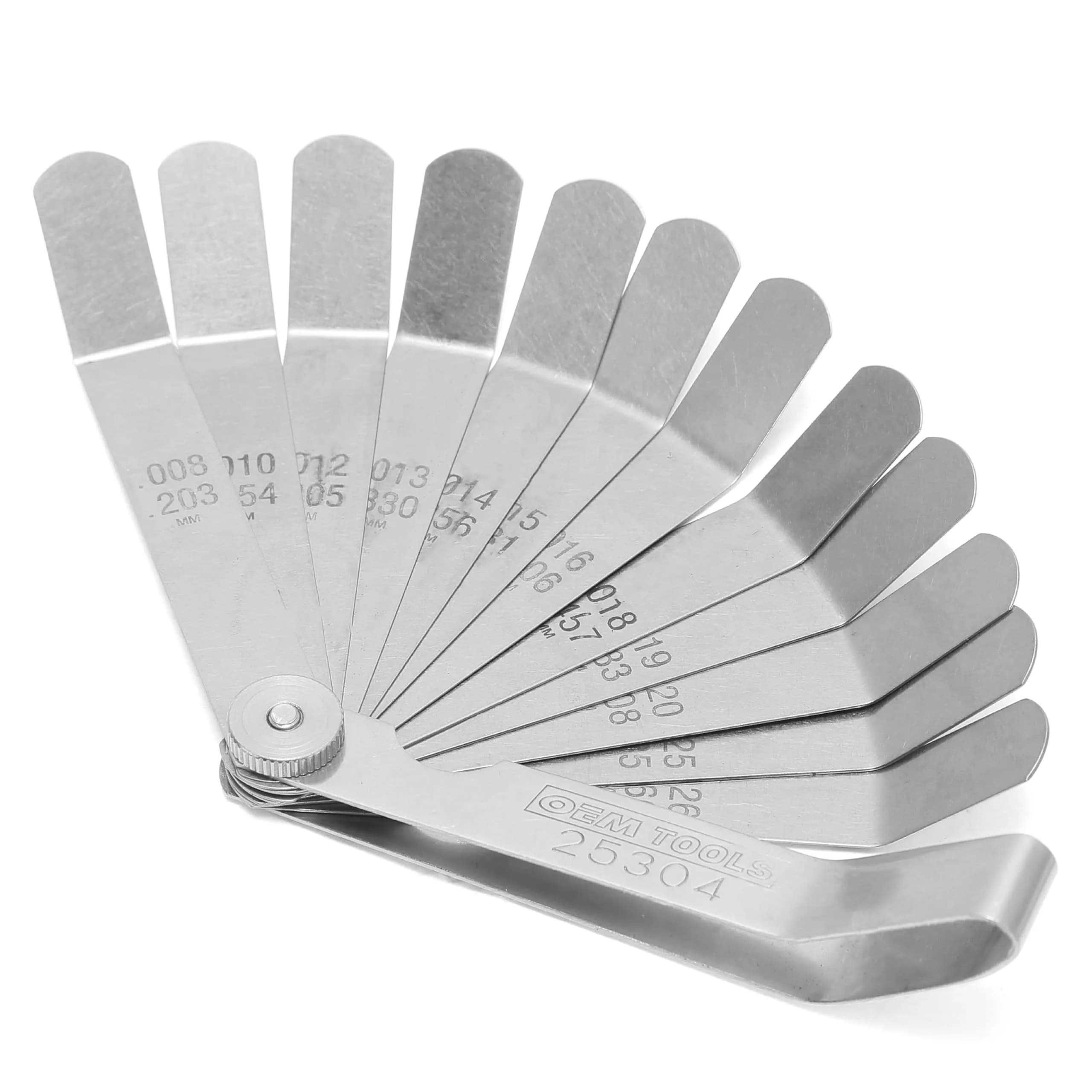 OEMTOOLS 25304 12-Blade Feeler Gauge Set 4 Inch | Precision Measurement for Tight Spaces