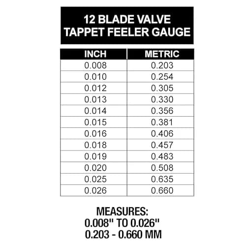 OEMTOOLS 25304 12-Blade Feeler Gauge Set 4 Inch | Precision Measurement for Tight Spaces thumbnail 5