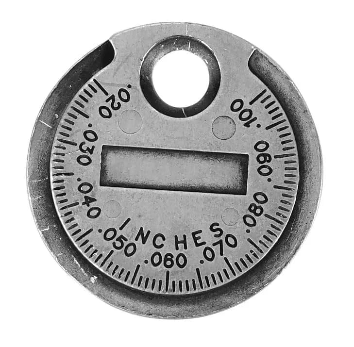 OEMTOOLS Ramp Style Spark Plug Gap Gauge Tool with Keychain | 0.020"-1" (0.50-2.5mm) Metric & SAE thumbnail 2