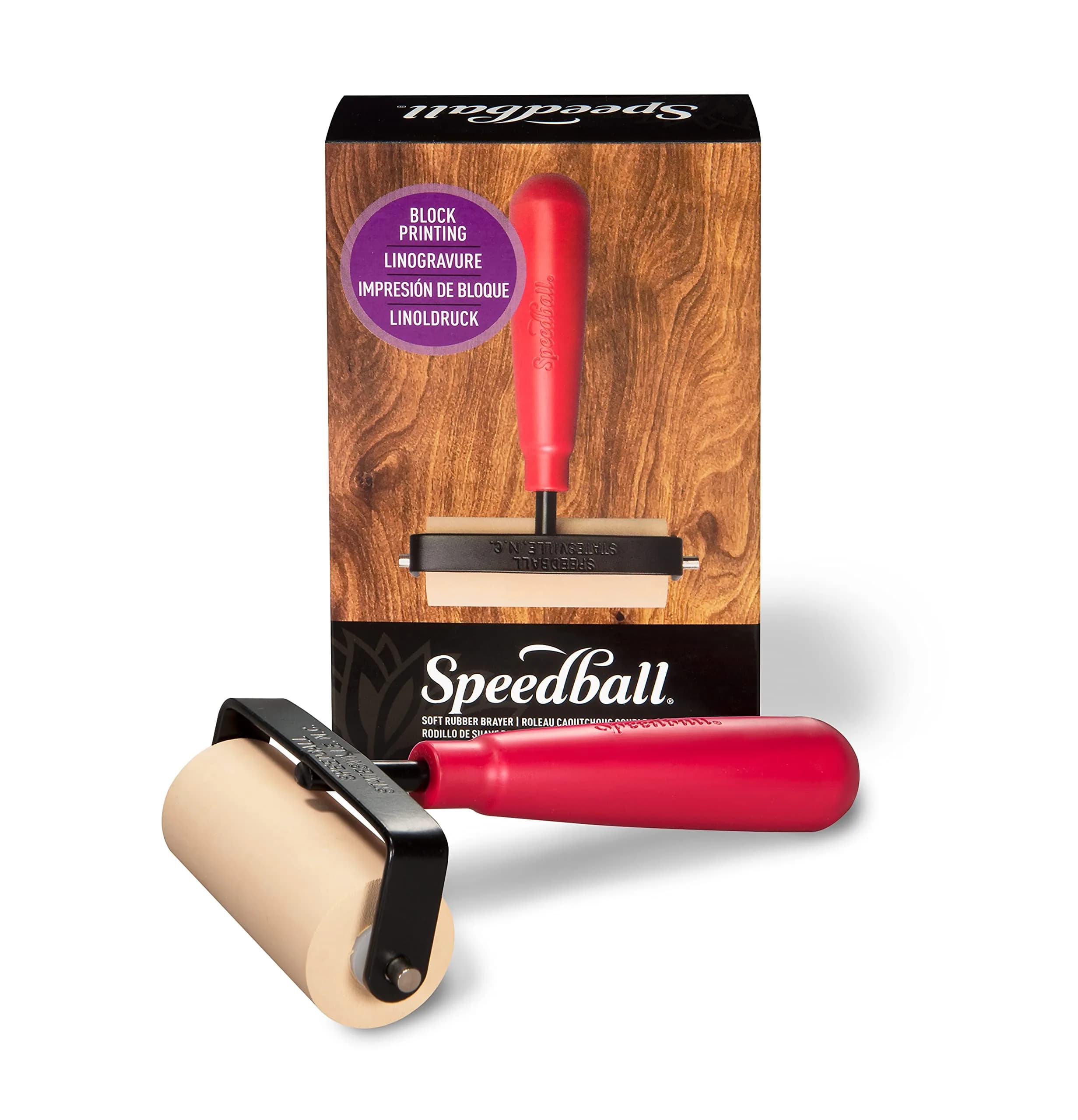 Speedball Soft Rubber Brayer 3-Inch (7.62 cm) | Printmaking Roller for Gel & Block Printing