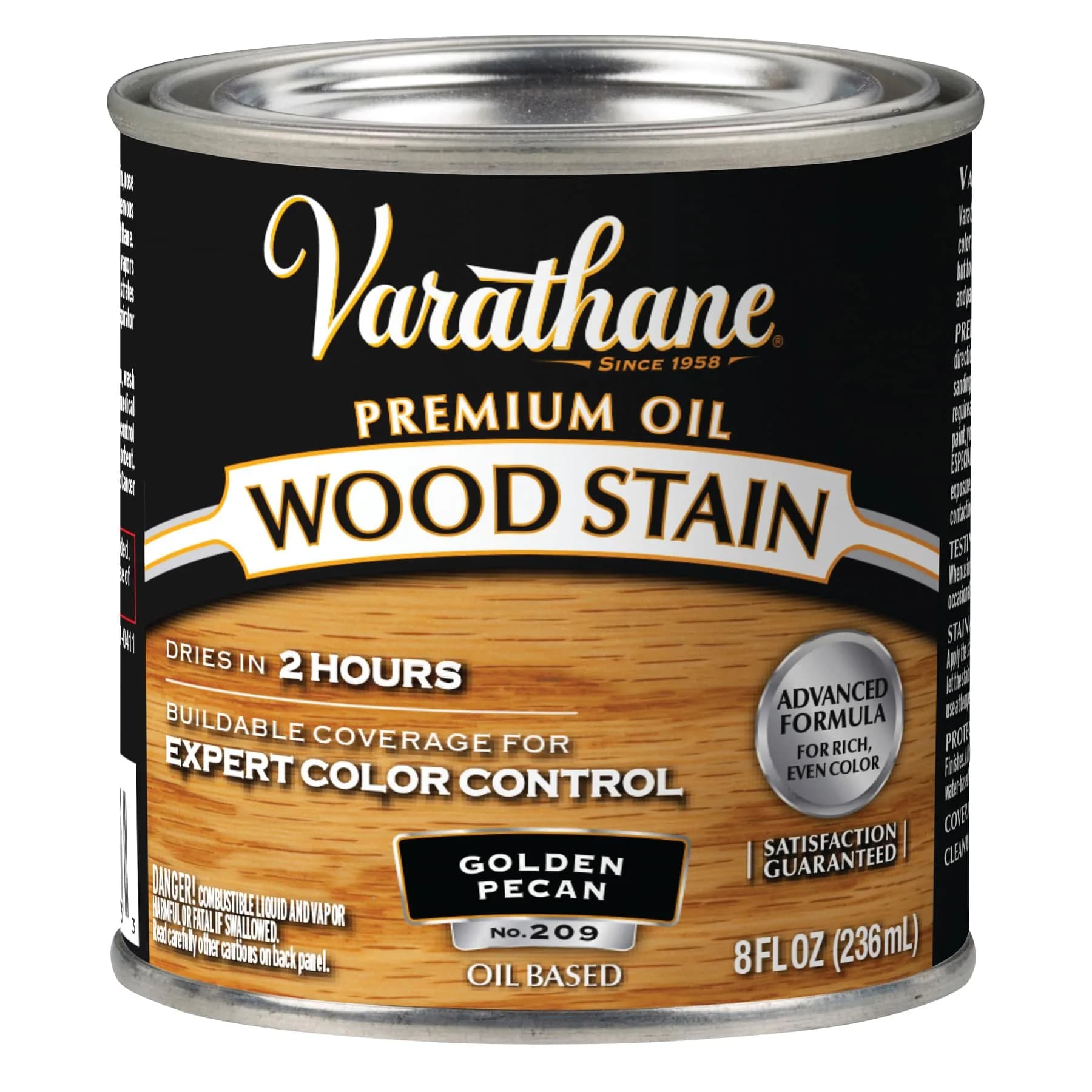 Varathane Premium Wood Stain Light Walnut Half Pint | Deep Grain Enhancement & Natural Finish — Gold / Half Pint