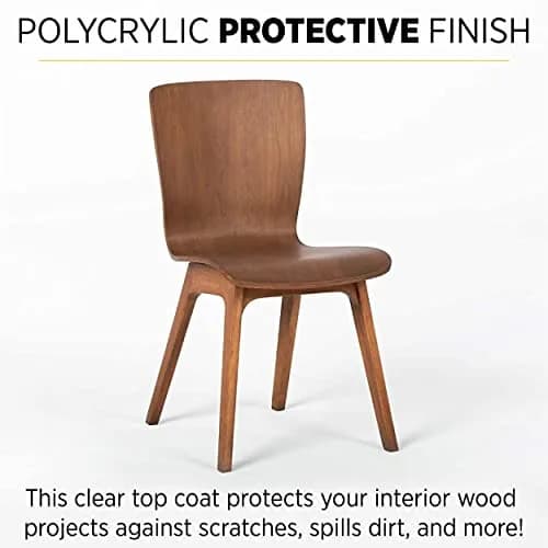 Minwax Polycrylic Protective Finish Gloss 237ml (8 Fl Oz) | Crystal Clear Water-Based Wood Sealer thumbnail 3