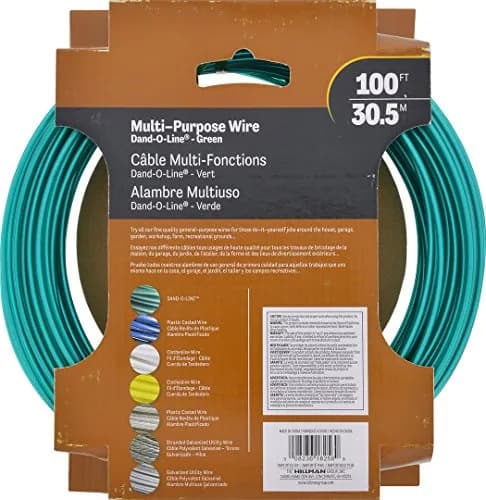 Hillman Green Vinyl-Coated Multi-Purpose Cable Wire, 100 ft, 100 lb | Corrosion-Resistant Steel Wire Rope thumbnail 3