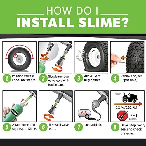 Slime 10011 Flat Tire Puncture Repair Sealant 473ml (16 oz) | Seals Punctures Up to 6mm thumbnail 5