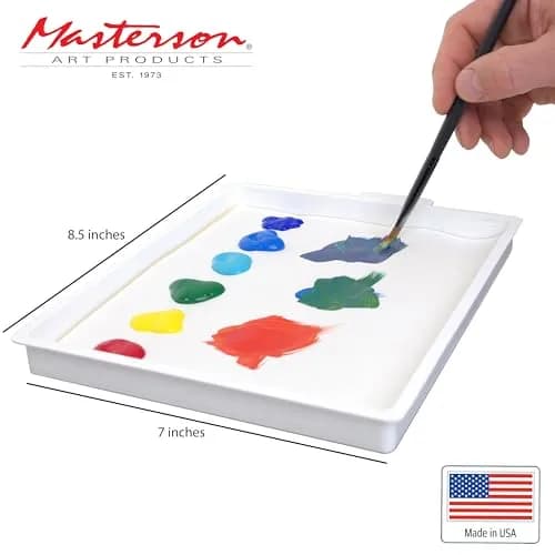 Masterson Sta-Wet Handy Palette 8.5 x 7 Inches | Airtight Water-Based & Oil Paint Storage thumbnail 4