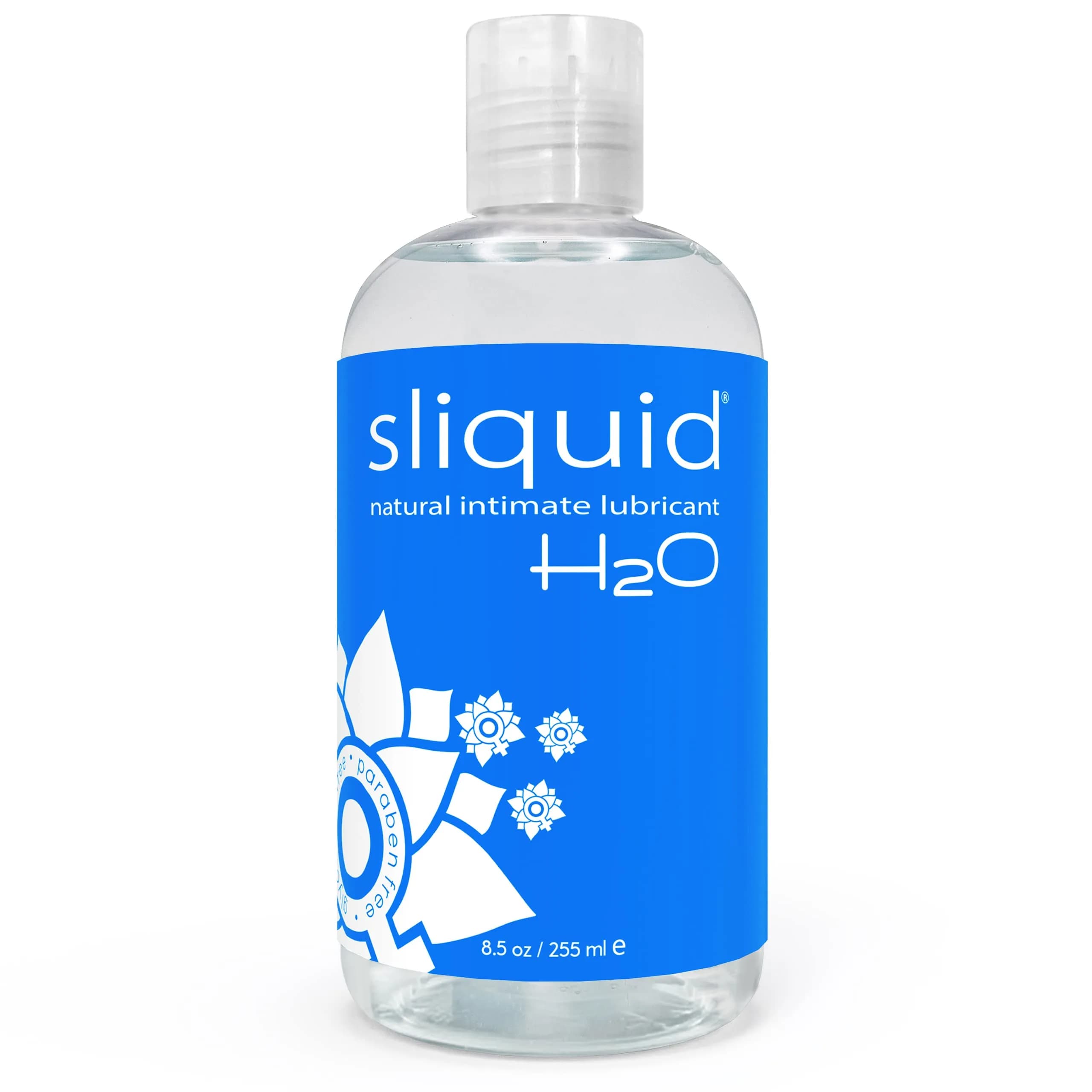 Sliquid H2O Water Based Lube Lubricant 125ml (4.2 Fl Oz) | Glycerin Free Personal Lubricant for Sex — 8.5 Fl Oz