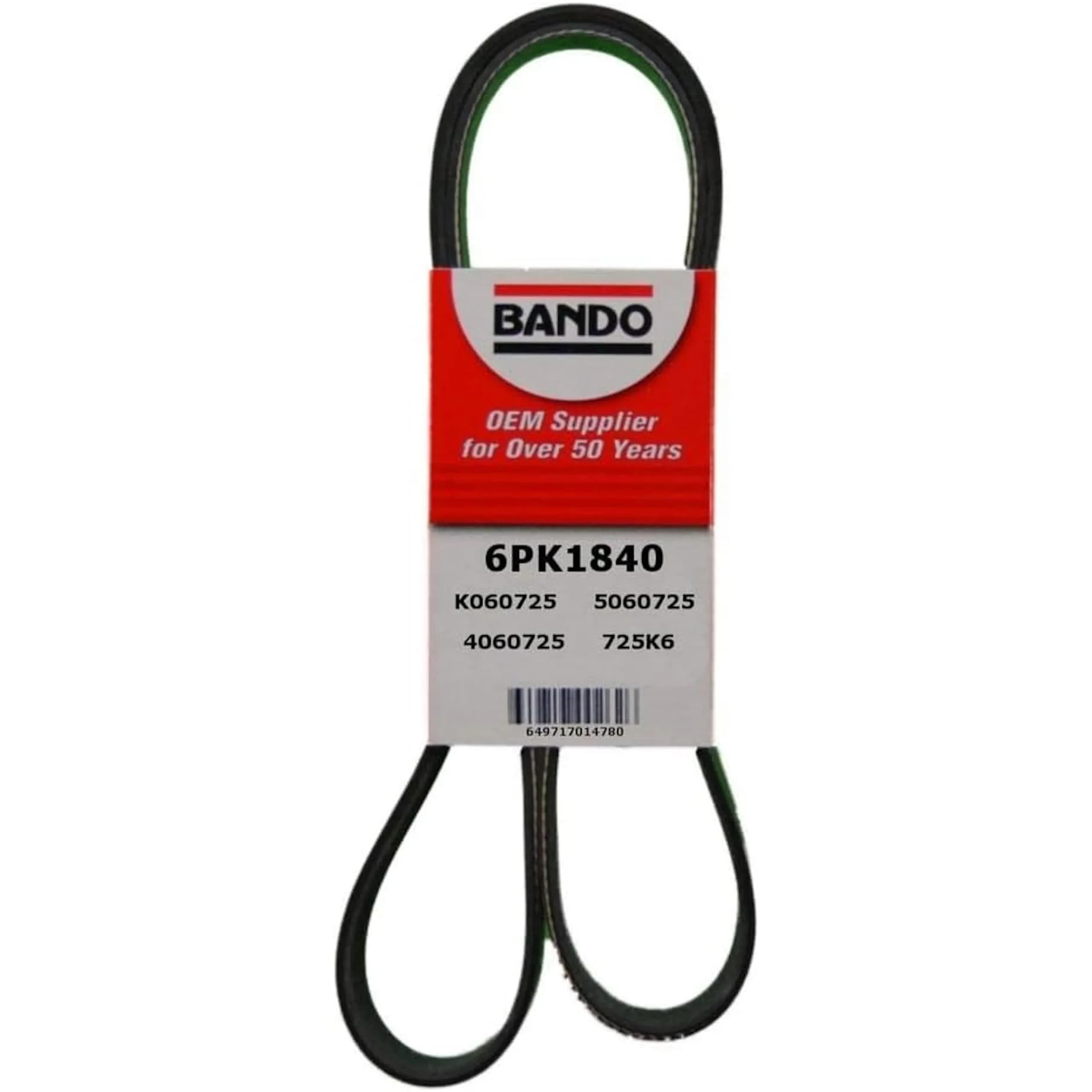 Bando 6PK1840 Serpentine Belt 1840mm (72.4 Inch) | OEM Quality Drive Belt for Buick, Cadillac, Chevrolet, GMC, Mazda, Oldsmobile, Pontiac